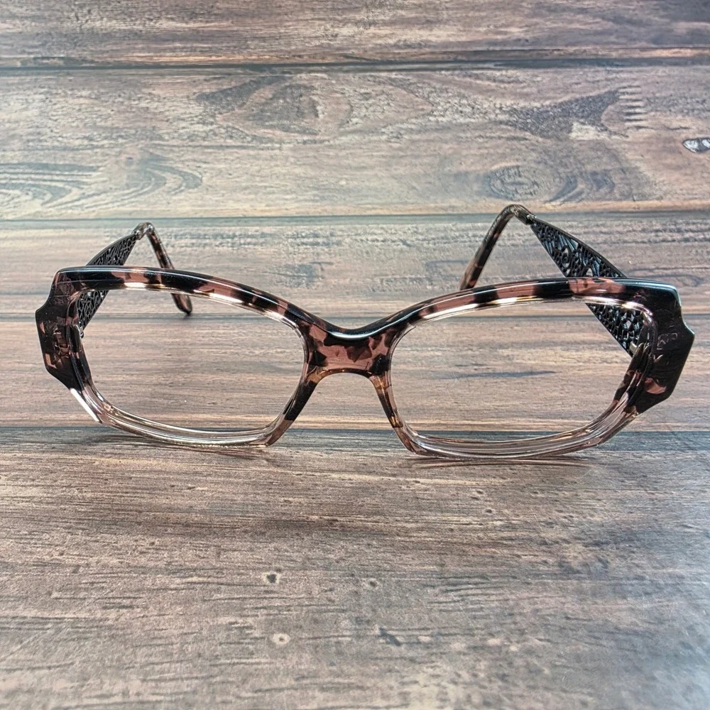 Jean‎ Lafont Paris Lisbonne 743 Brown Tortoise Filigree Eyeglass Frames France